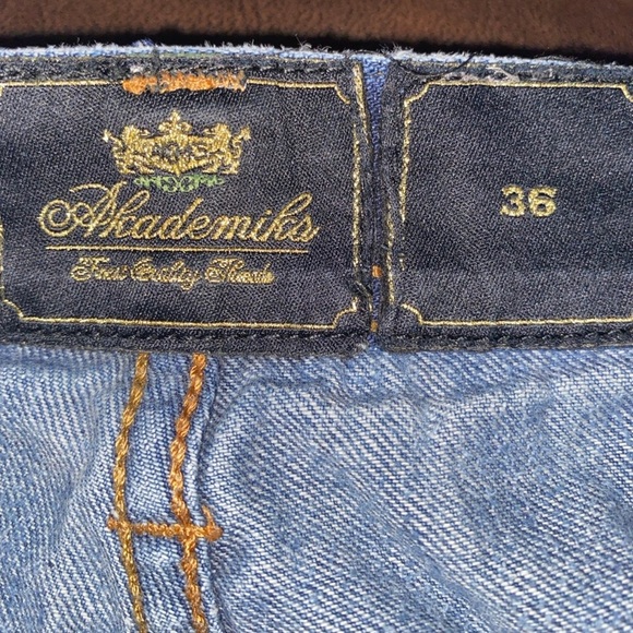 Y2K Akademiks Wide Leg Jeans Embroidered Pockets Men’s Size 36 - Picture 11 of 12